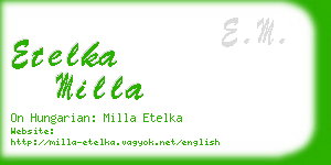 etelka milla business card